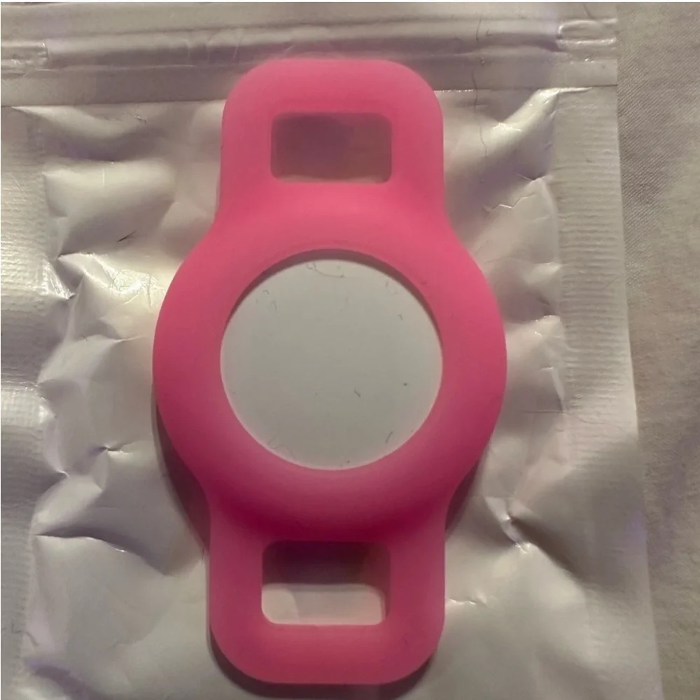 Glow Pink (1) AirTag® Holder for Small Pet Collars-Sized for Cats + Small Dogs